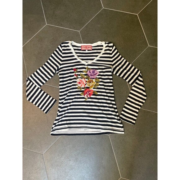 Johnny Was Tops - JWLA Johnny Was Long Sleeve V Neck Top S